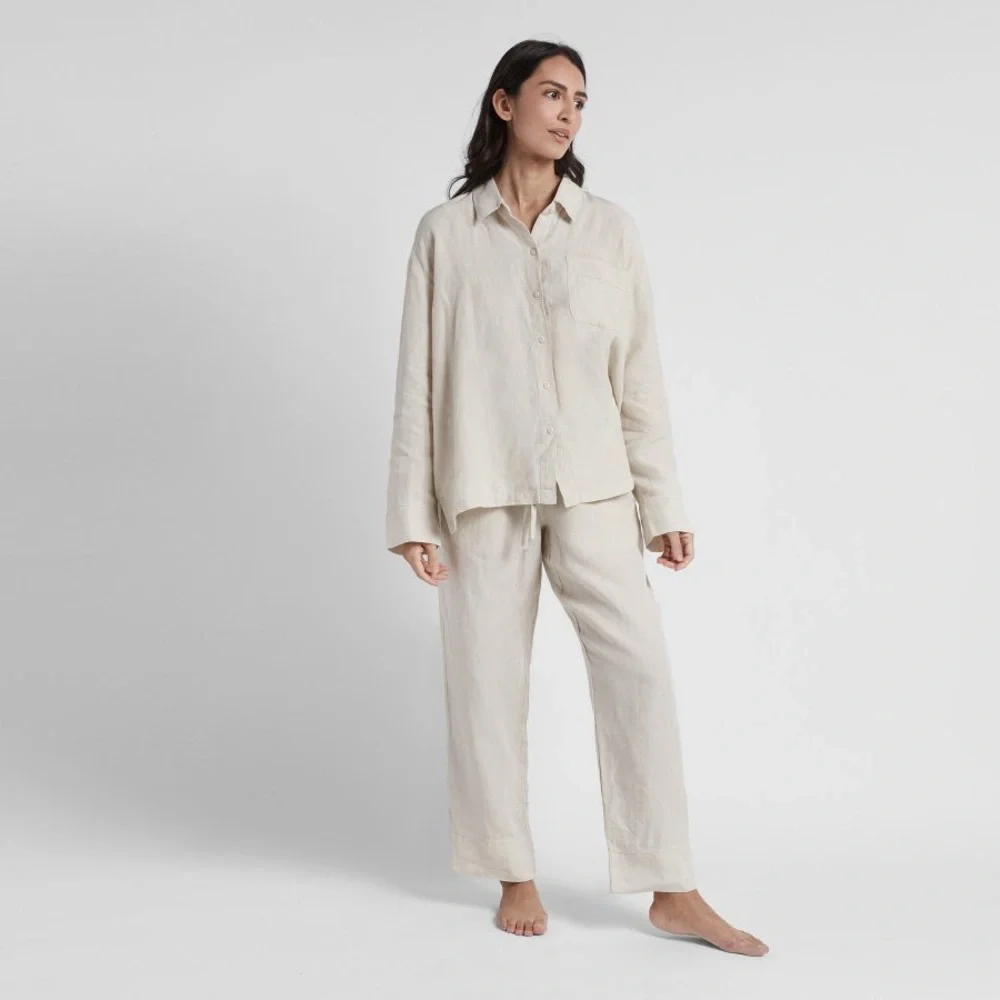 PARACHUTE ‘Bone’ Women’s Linen Button Down Top - Picture 1 of 6